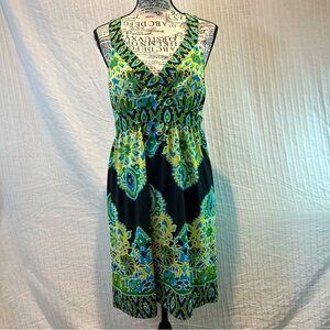 INC International Concepts Sz M Petite Mini Dress Paisley print Halter